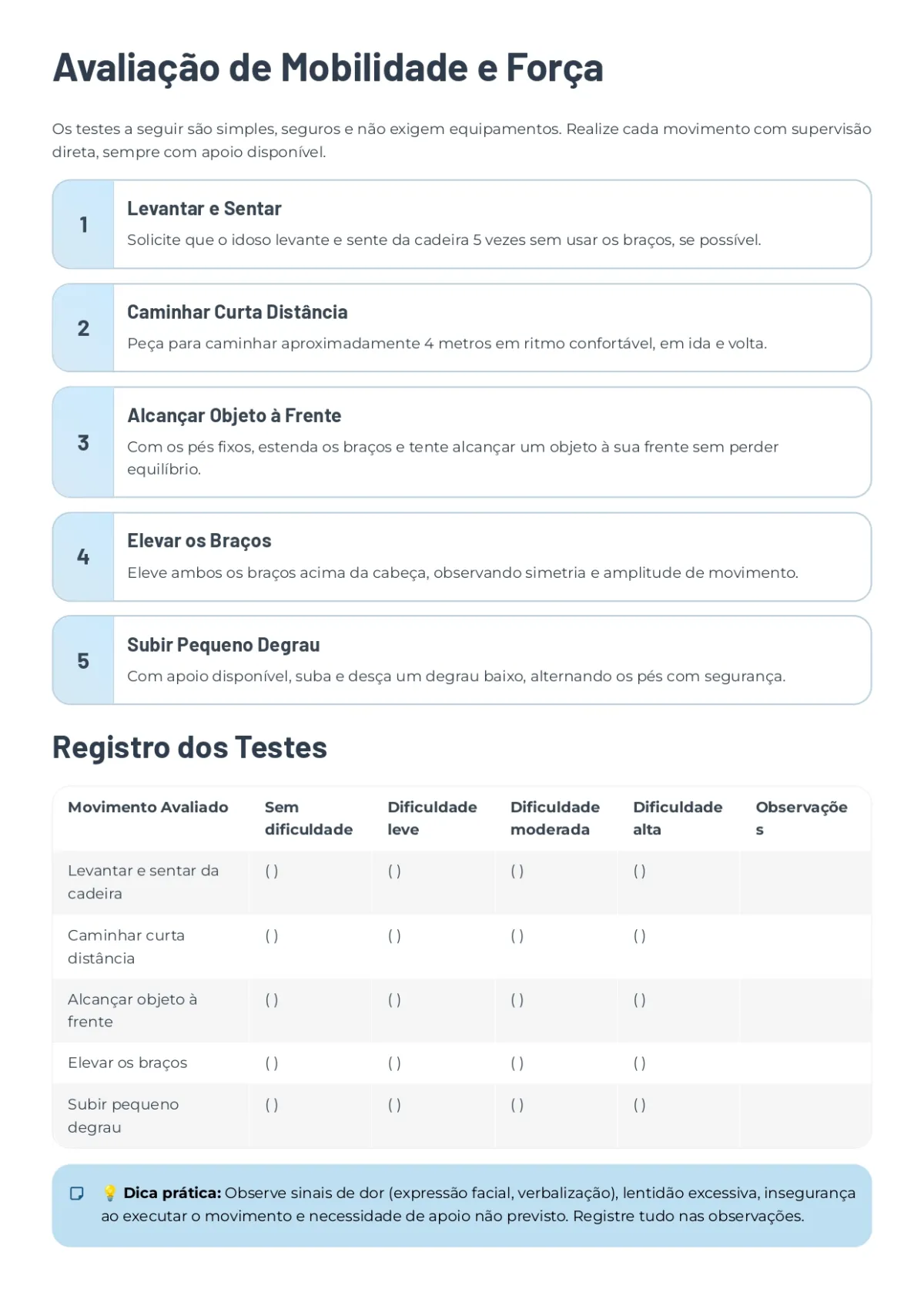 Guia de Avaliação Física