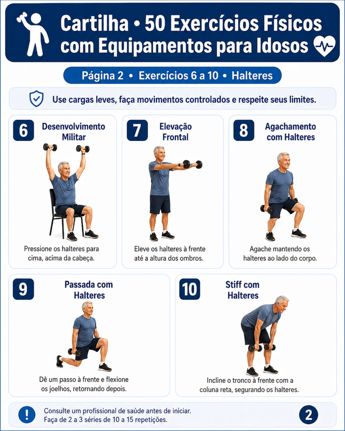 Página do kit: Exercícios com halteres